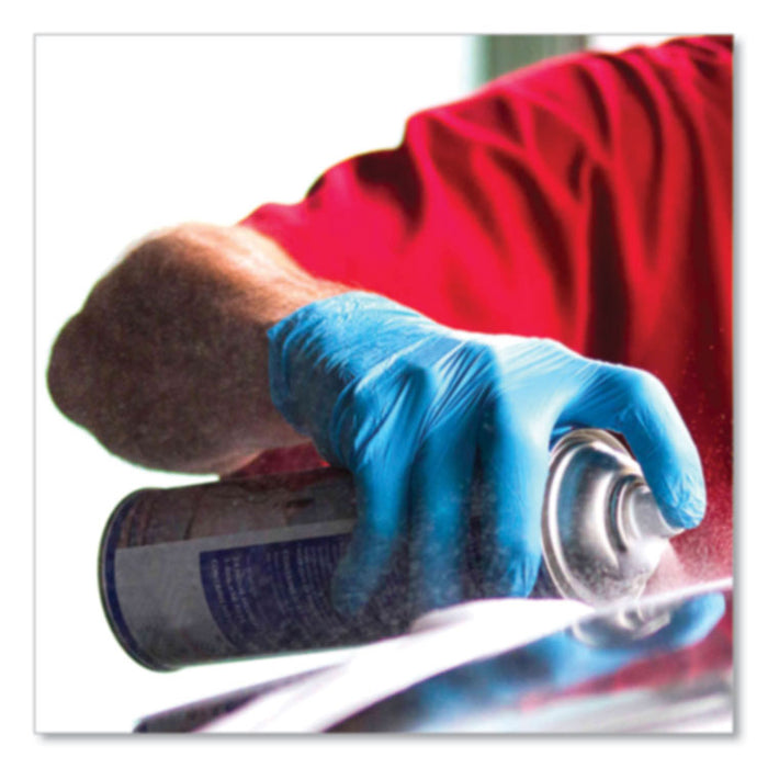 Industrial Nitrile Gloves, Powder-Free, Large, 3 mil Thick, 9.5" Long, Blue, 100/Box, 10 Boxes/Carton