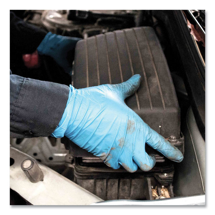 Industrial Nitrile Gloves, Powder-Free, Medium, 5 mil Thick, 9.5" Long, Blue, 100/Box, 10 Boxes/Carton