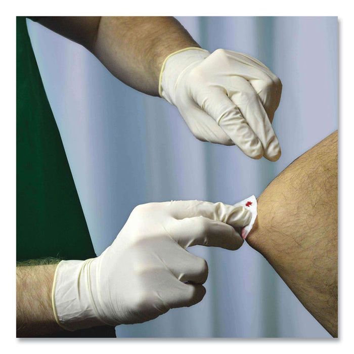Latex Exam Gloves, Powder-Free, Large, 4 mil (Palm), 5 mil (Fingers), 9.5" Long, Ivory, 100/Box, 10 Boxes/Carton
