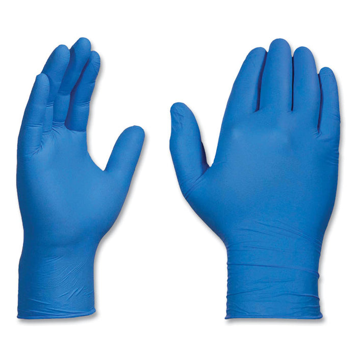 Industrial Nitrile Gloves, Powder-Free, Large, 3 mil Thick, 9.5" Long, Blue, 100/Box, 10 Boxes/Carton