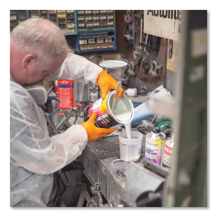 Heavy-Duty Industrial Nitrile Gloves, Powder-Free, Small, 8 mil Thick, 9.5" Long, Orange, 100/Box, 10 Boxes/Carton