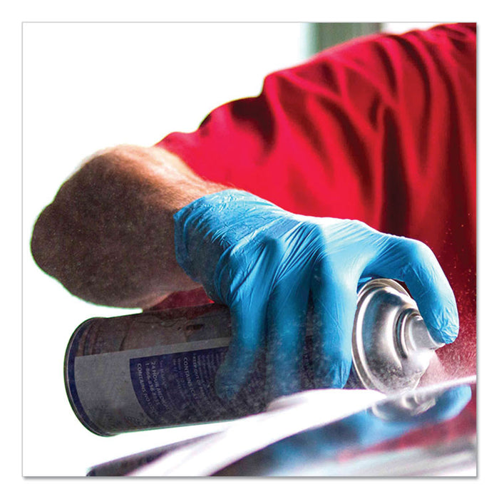 Industrial Nitrile Gloves, Powder-Free, X-Large, 3 mil Thick, 9.5" Long, Blue, 100/Box, 10 Boxes/Carton