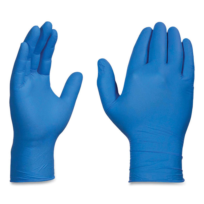 Industrial Nitrile Gloves, Powder-Free, X-Large, 3 mil Thick, 9.5" Long, Blue, 100/Box, 10 Boxes/Carton