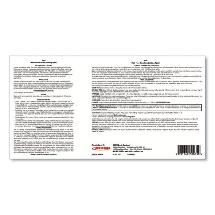 TyKote Recoat Bonding Agent, 1 gal Bottle, 4/Carton