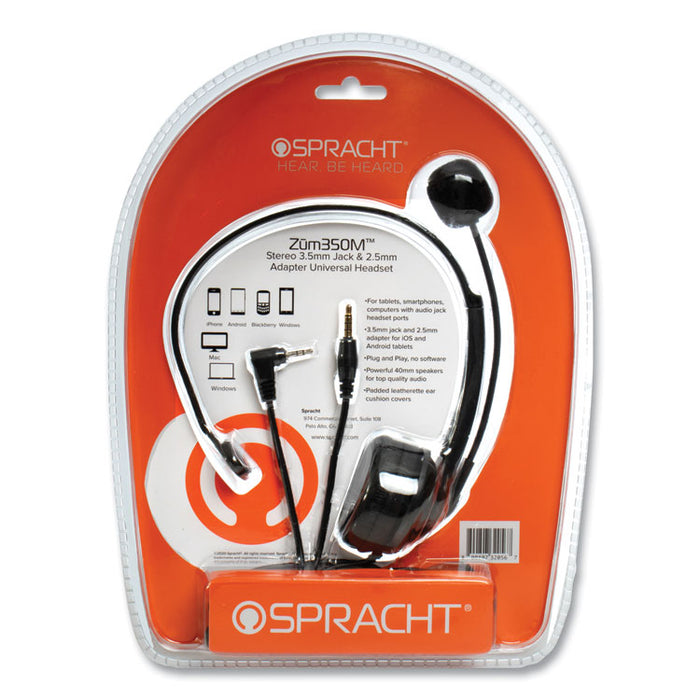 ZuM ZuM350M Monaural Over The Head Headset, Black