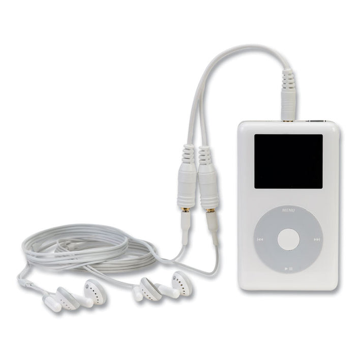 Speaker and Headphone Splitter, White