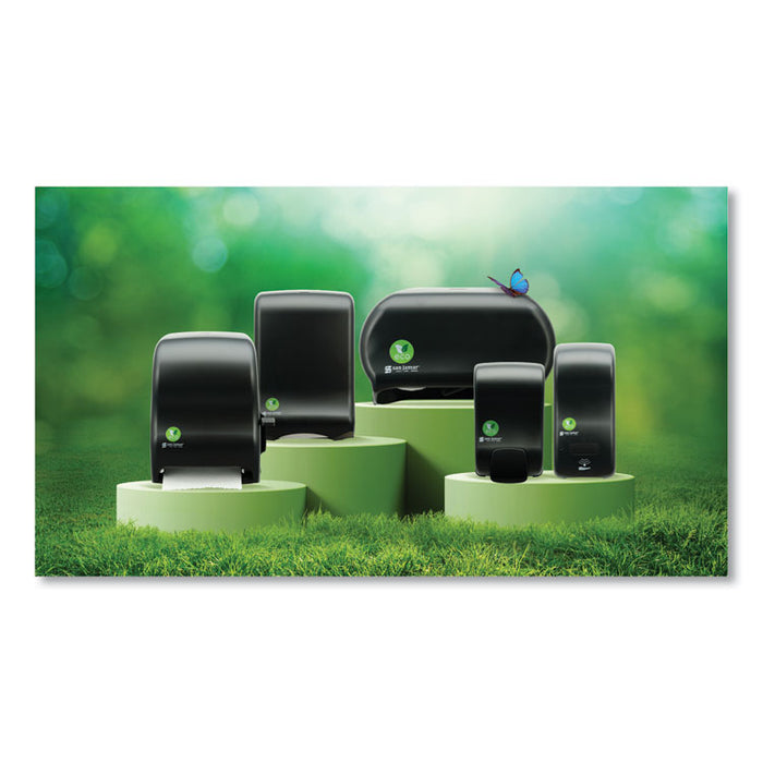 Ecological Green Towel Dispenser, 12.49" x 8.6" x 12.82", Black