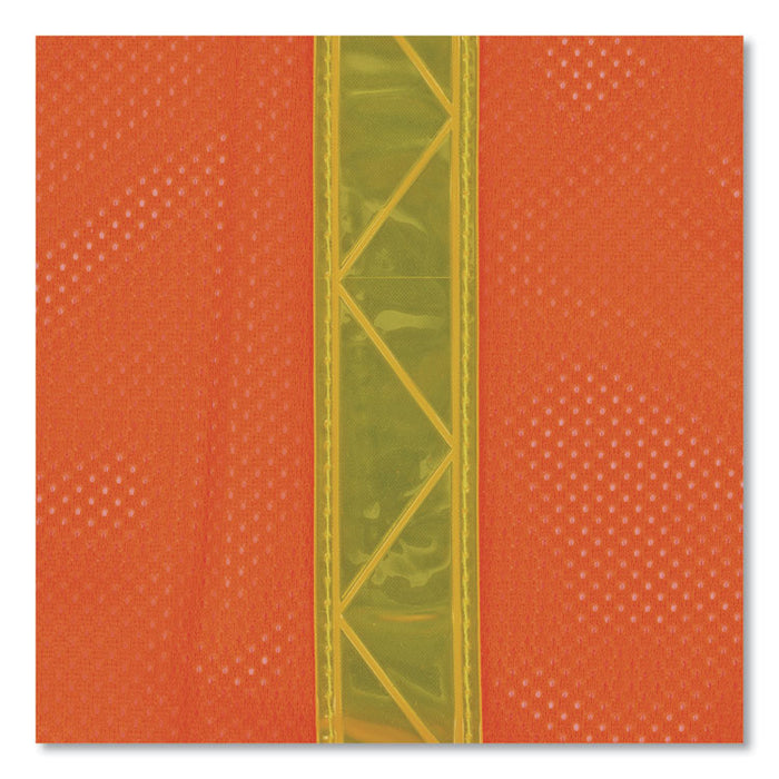 8040HL Non-Certified Hi-Gloss Vest, Polyester, One Size Fits Most, Orange