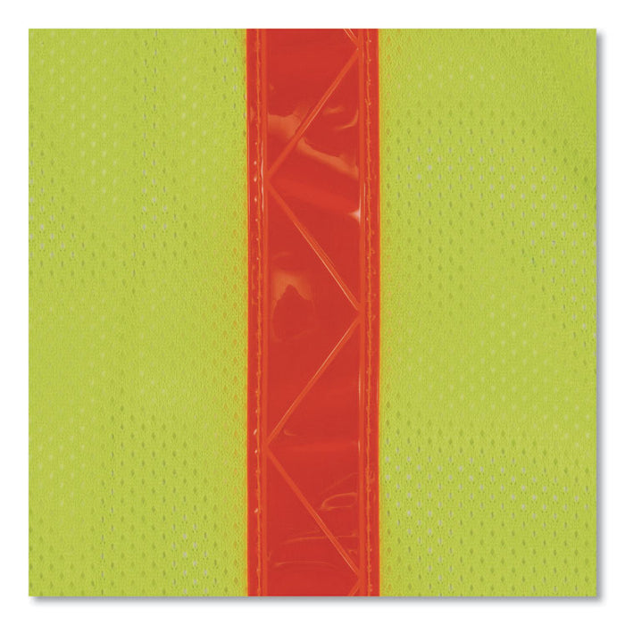 GloWear 8040HL Non-Certified Hi-Gloss Vest, Polyester, One Size Fits Most, Lime