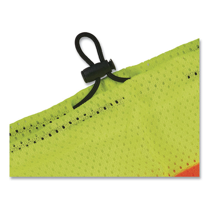 GloWear 8009 Class E Two-Tone Mesh Leg Gaiters, One Size Fits Most, Lime