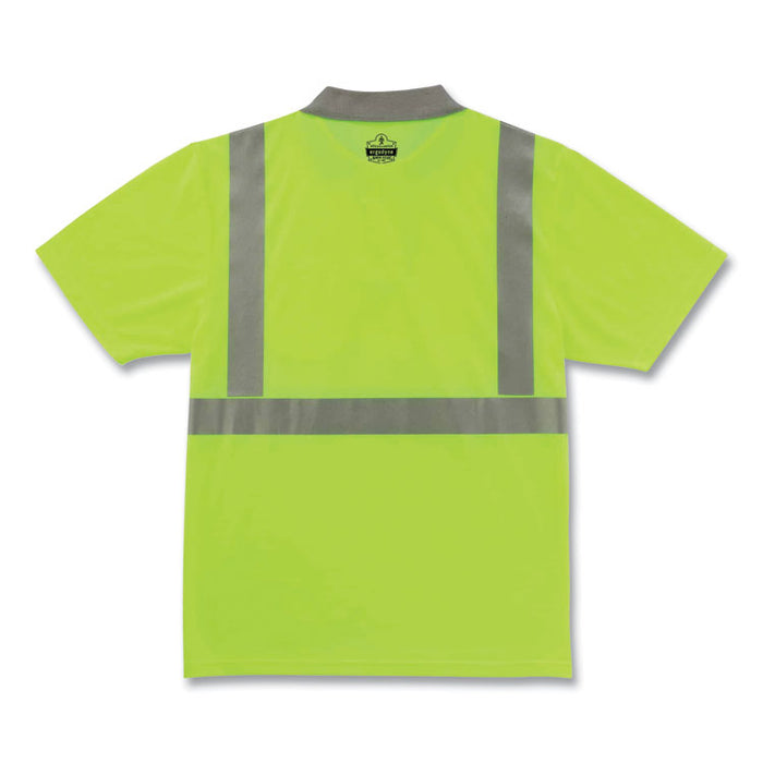 GloWear 8295 Class 2 Hi-Vis Polo Shirt, Small, Lime