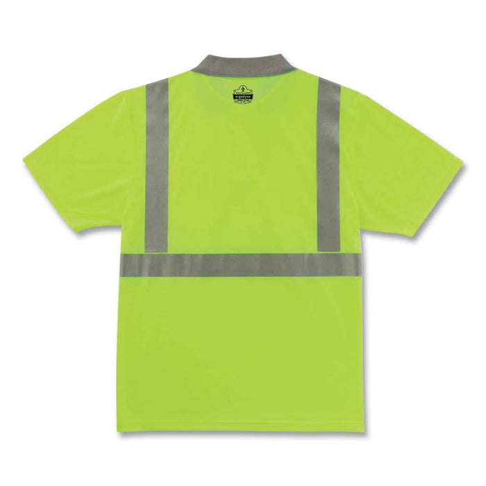 GloWear 8295 Class 2 Hi-Vis Polo Shirt, 2X-Large, Lime