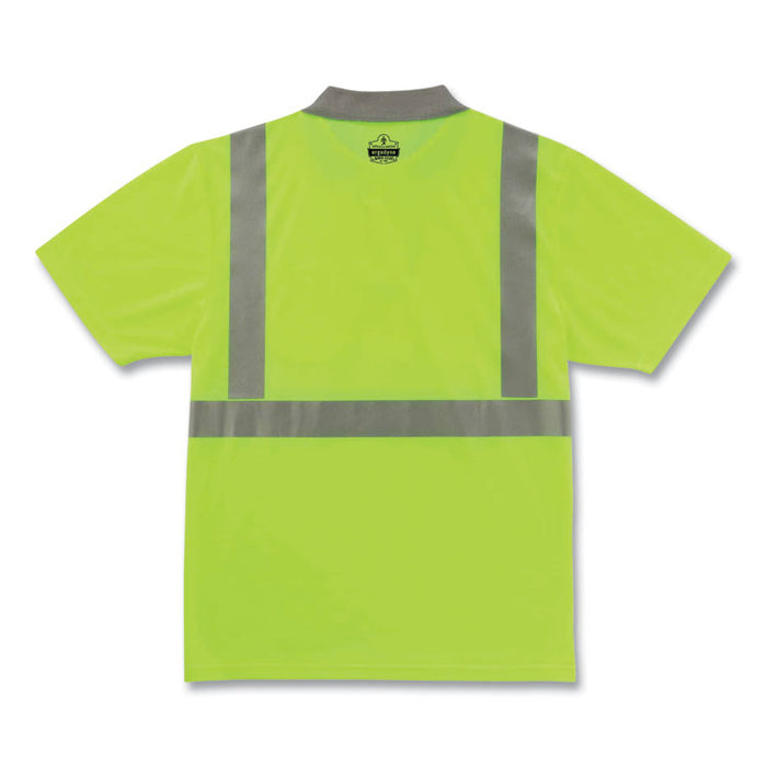 GloWear 8295 Class 2 Hi-Vis Polo Shirt, X-Large, Lime