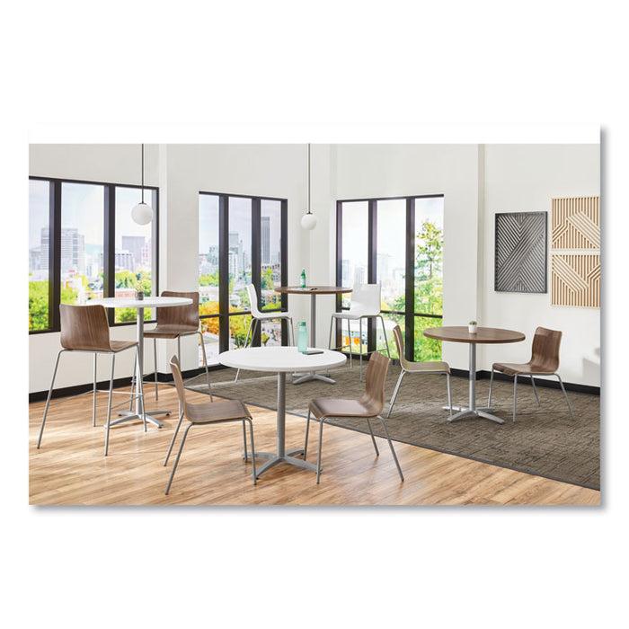 Ruck Laminate Chair, Supports Up to 300 lb, 18" Seat Height, Pinnacle Seat/Back, Silver Base