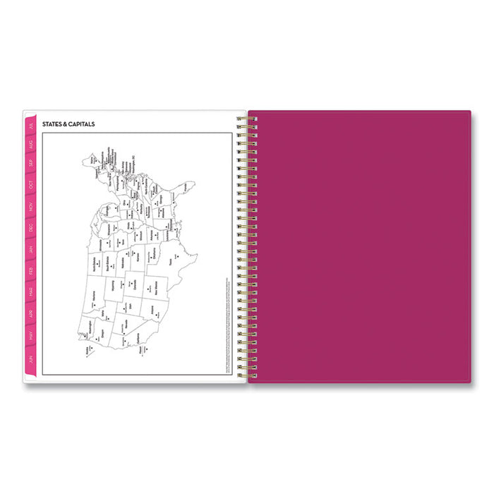 Mahalo Academic Year Create-Your-Own Cover Weekly/Monthly Planner, Floral Artwork, 11 x 8.5, 12-Month (July-June): 2025-2026