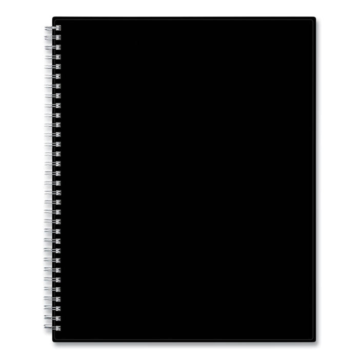 Teacher's Solid Black Weekly/Monthly Lesson Planner, 9 Classes, 11 x 8.5 Sheets, 12-Month (July to June), 2025 to 2026