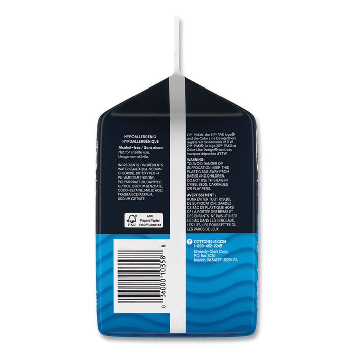 Fresh Care Flushable Cleansing Cloths, 1-Ply, 5 x 7.25, White, 168/Pack, 8 Packs/Carton