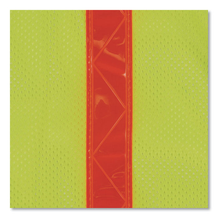 GloWear 8080BAX Non-Certified X-Back Hi-Vis Safety Vest, Polyester, One Size Fits Most, Lime/Orange
