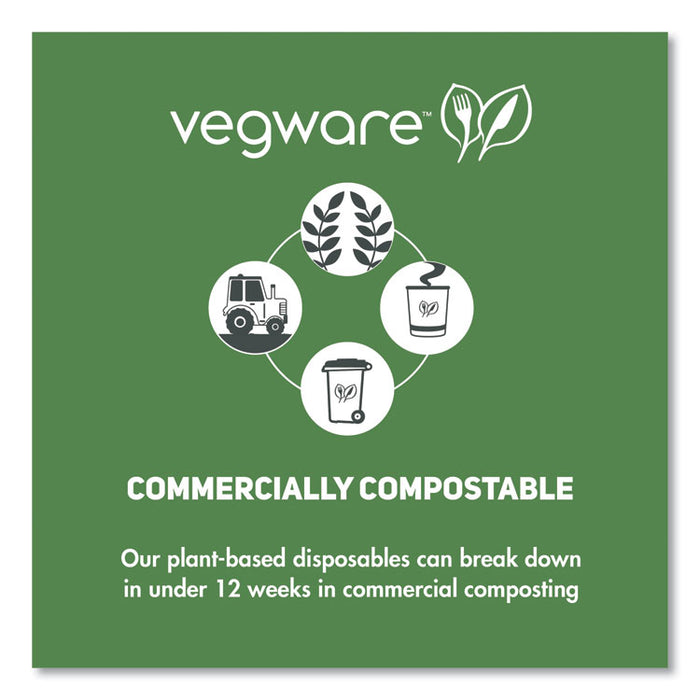 89 Series Hot Cup Lids, Fits Vegware 89-Series Hot Cups, Plastic, White, 1,000/Carton