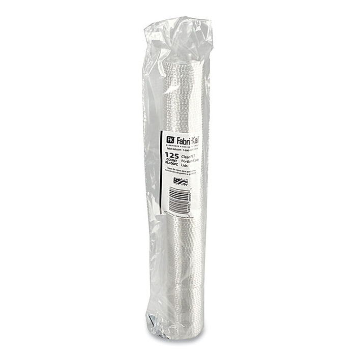Portion Cup Lids, Fits 0.75 oz to 1 oz Portion Cups, Plastic, Clear, 2,500/Carton
