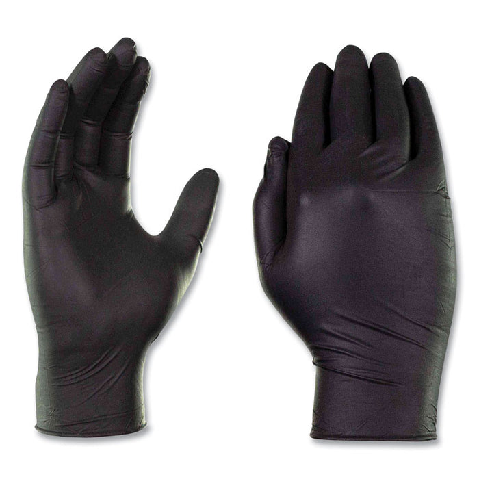 Industrial Nitrile Gloves, Powder-Free, XX-Large, 3 mil Thick, 9.5" Long, Black, 100/Box, 10 Boxes/Carton