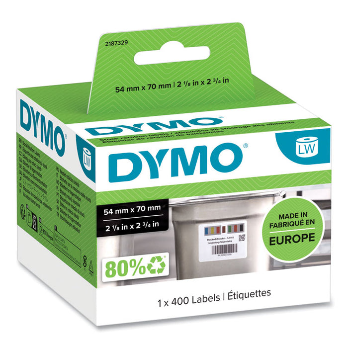 Days of the Week Barcode Labels for LabelWriter Label Printers, 2.75 x 2.12, Black/White, 400 Labels/Roll