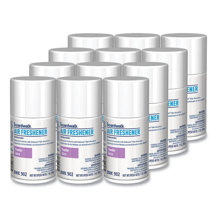 Metered Air Freshener Refill, Powder Mist, 7 oz Aerosol Spray, 12/Carton