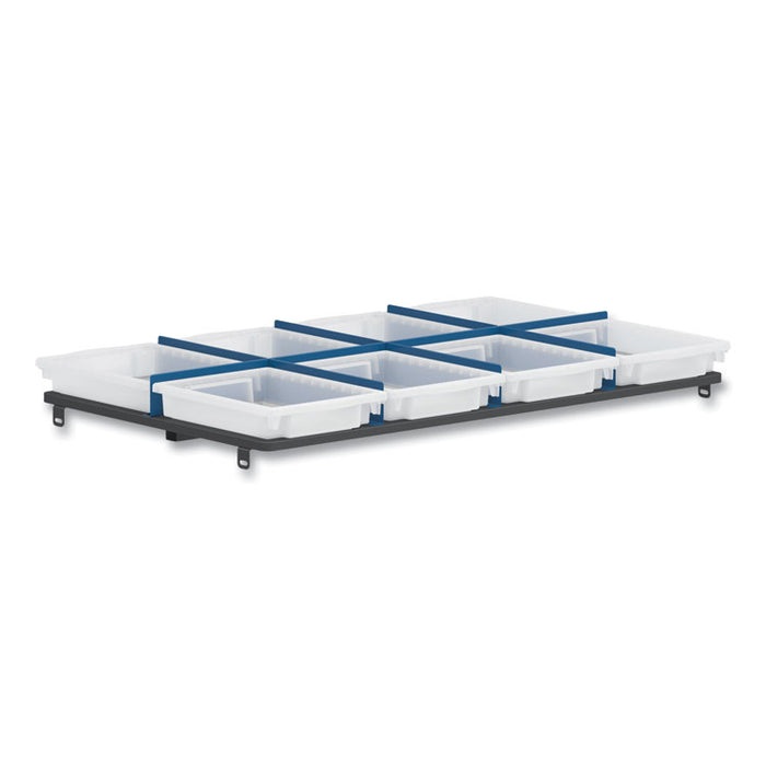 Flagship Storage Bins, 1 Section, 12.75" x 16" x 3", Translucent White