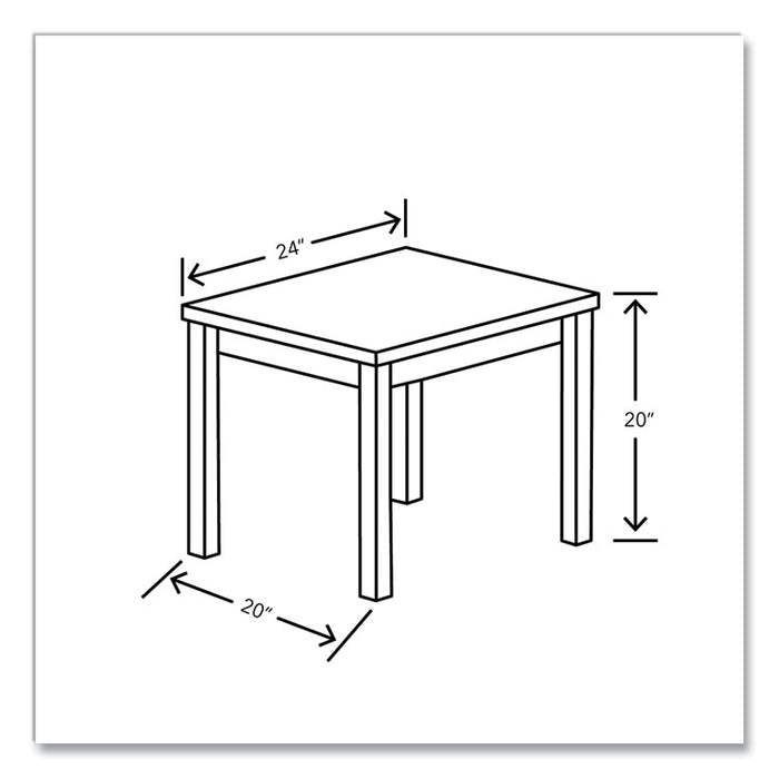 80000 Laminate Occasional End Table, Rectangular, 24w x 20d x 20h, Pinnacle