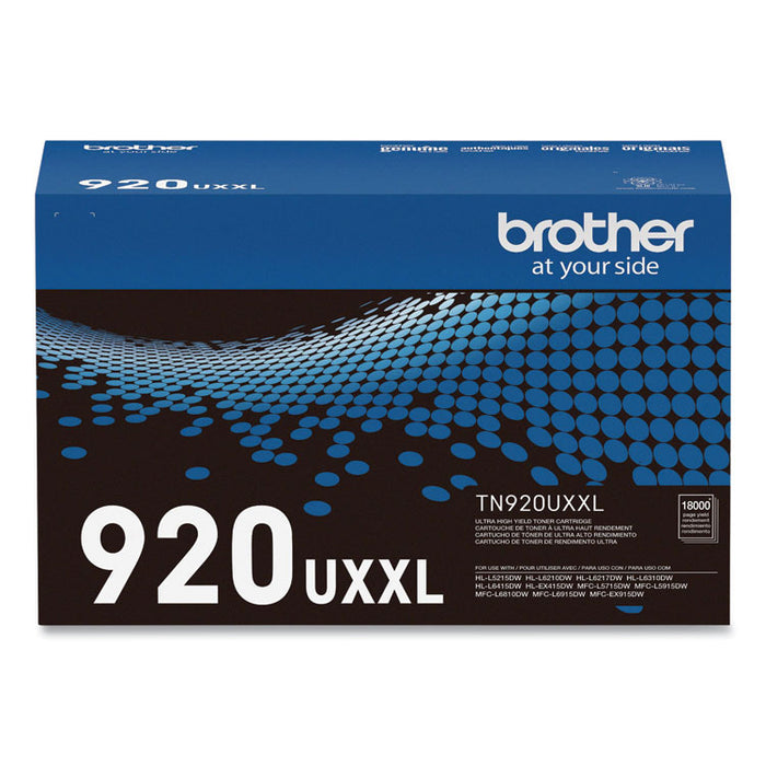 TN920UXXL Ultra High-Yield Toner, 18,000 Page-Yield, Black