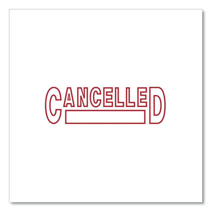 Message Stamp, CANCELLED, Pre-Inked One-Color, Red