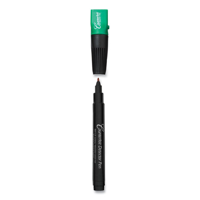 Smart Money Dual-Detector Pen with UV LED Cap for USD and Most International Currencies, Black