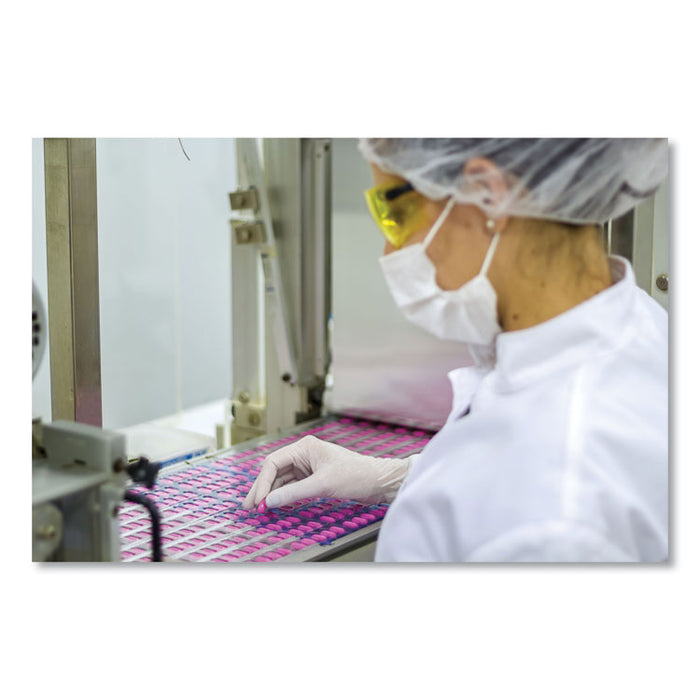 Latex Examination Gloves, Powder-Free, Medium, 5 mil Thick, 9.45" Long, Cream, 100/Box, 10 Boxes/Carton