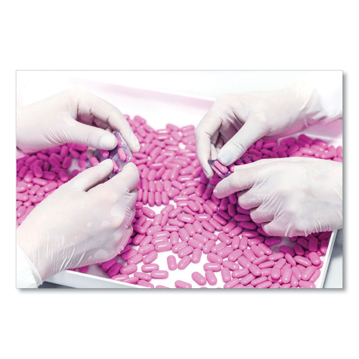 Latex Examination Gloves, Powder-Free, Medium, 5 mil Thick, 9.45" Long, Cream, 100/Box, 10 Boxes/Carton