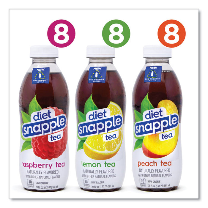 Ice Tea Variety Pack, Assorted Flavors, 20 oz Bottle, 24/Carton