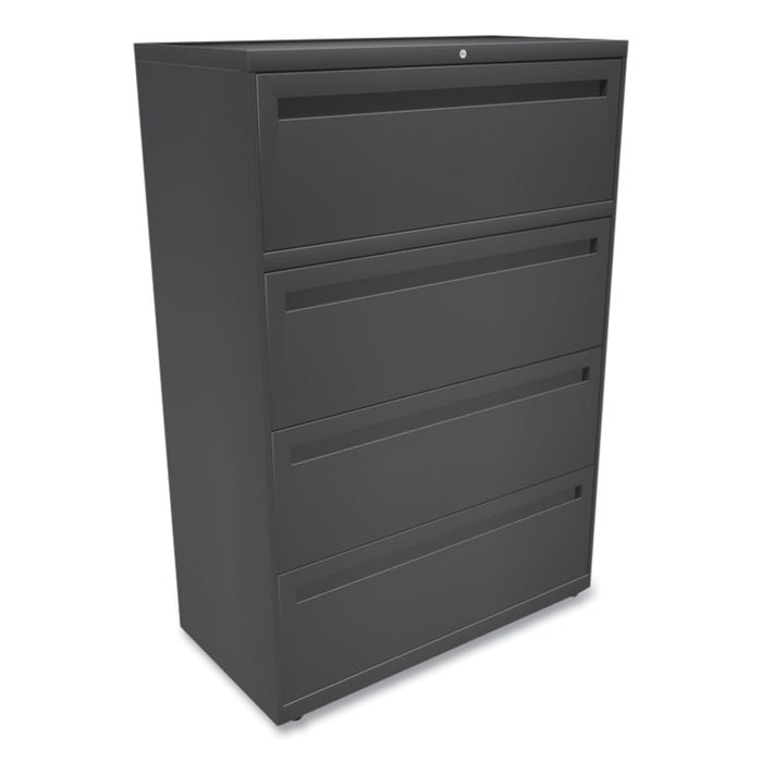 Brigade 700 Series Lateral File, 4 Legal/Letter-Size File Drawers, Charcoal, 36" x 18" x 52.5"