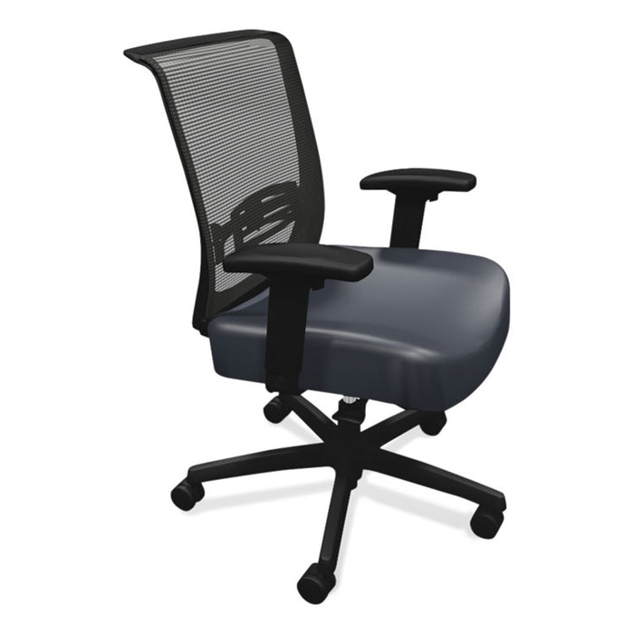 Convergence Mid-Back Task Chair, Synchro-Tilt and Seat Glide, Supports Up to 275 lb, Navy Seat, Black Back/Base