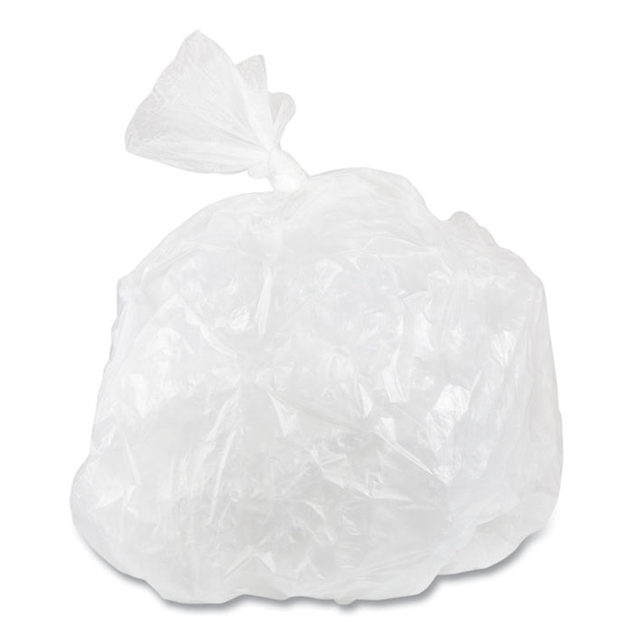 High-Density Commercial Can Liner Value Pack, 16 gal, 7 mic, 24" x 31", Clear, Interleaved Roll, 50 Bags/Roll, 20 Rolls/CT