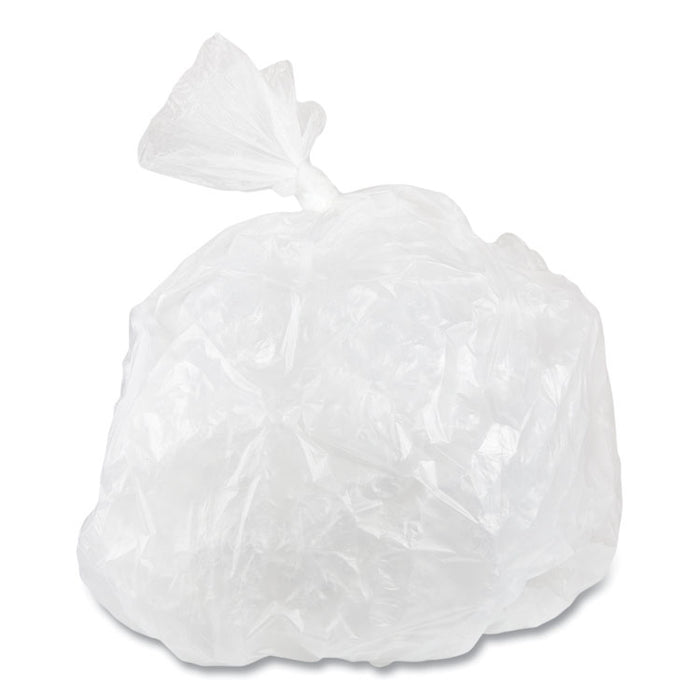 Draw-Tuff Institutional Draw-Tape Can Liners, Drawstring, 12 gal, 28" x 24", White, 25 Bags/Roll, 12 Rolls/Carton
