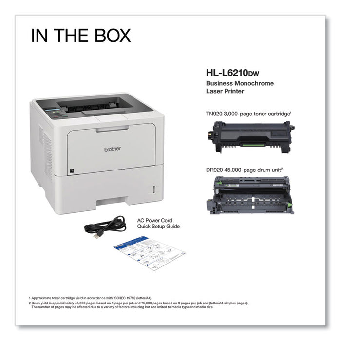 HL-L6210DW Wireless Business Monochrome Laser Printer