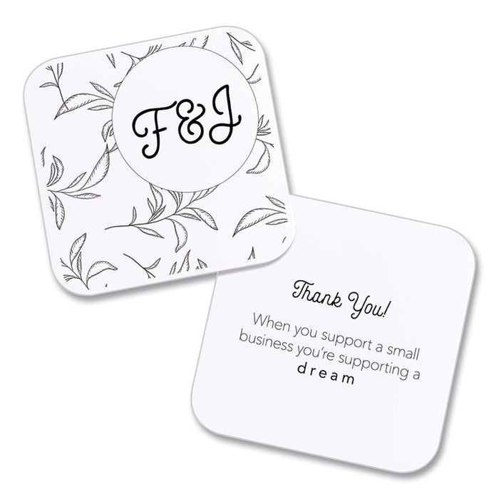 Square Clean Edge Cards with Sure Feed Technology, Laser, 2.5 x 2.5, White, 9 Cards/Sheet, 20 Sheets/Pack