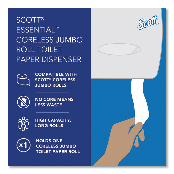 Essential Coreless Jumbo Roll Tissue Dispenser for Business, 14.25 x 6 x 9.75, Black