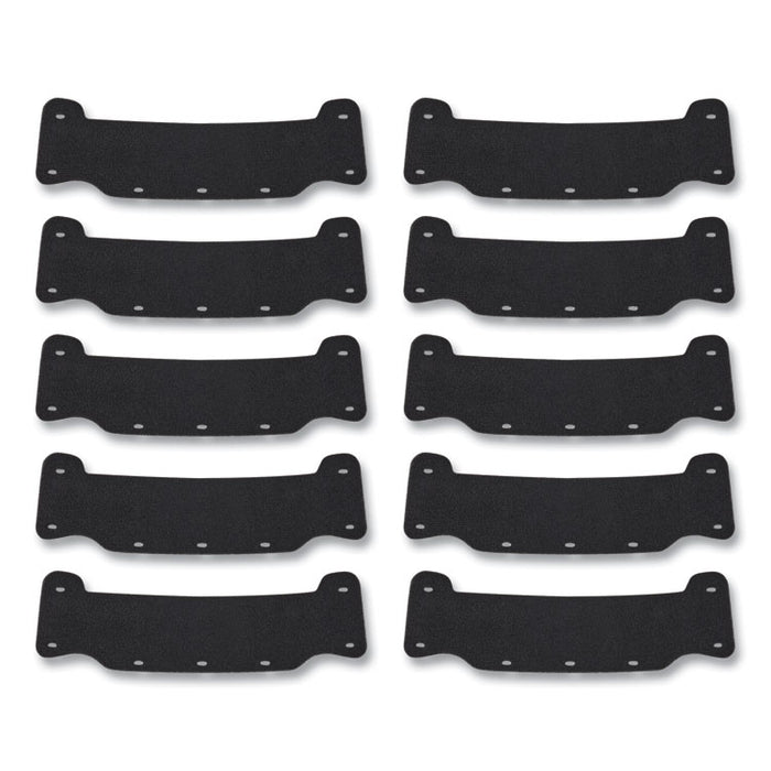 Skullerz 8990 Lightweight Hard Hat Sweatband Replacement, Polyester, Black, 10/Pack