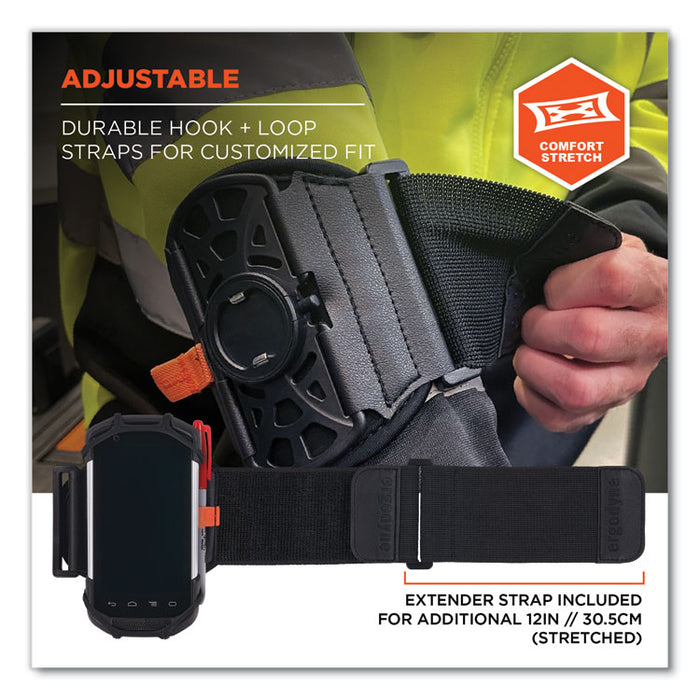 Squids 5545 Arm and Wrist Scanner Mount, Large 7 x 8.5 x 1.5, Elastic, Black