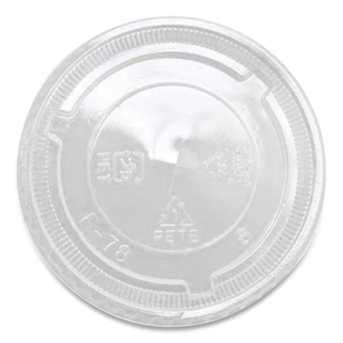 PET Lids, X Straw Hole, Fits 8 oz to 10 oz Cold Cups, Plastic, Clear, 1,000/Carton
