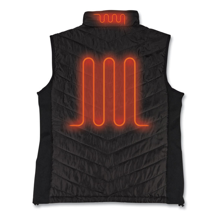 N-Ferno 6495 Rechargeable Heated Vest with Battery Power Bank, Fleece/Polyester, X-Large, Black