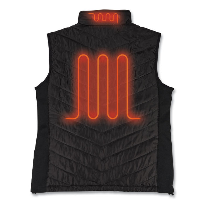 N-Ferno 6495 Rechargeable Heated Vest with Battery Power Bank, Fleece/Polyester, 3X-Large, Black