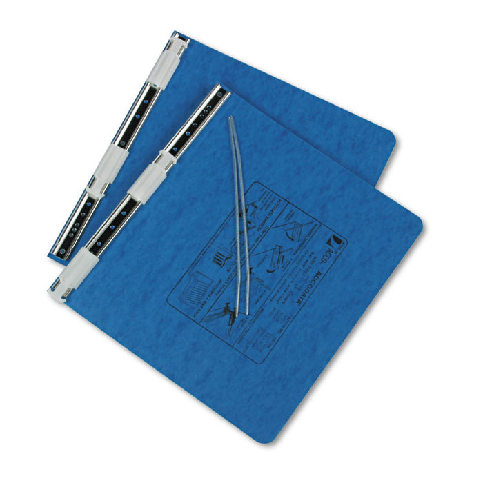 PRESSTEX Covers with Storage Hooks, Bound On 11" Side, 2 Posts, 6" Capacity, 11 x 8.5, Light Blue