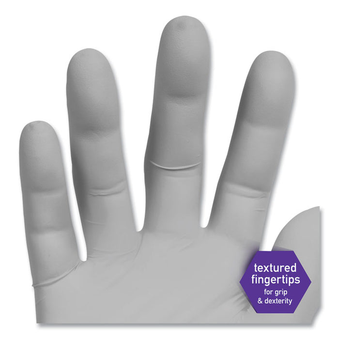 STERLING Nitrile Exam Gloves, Powder-Free, Large, 3.5 mil Thick, 9.5" Long, Sterling Gray, 200/Box