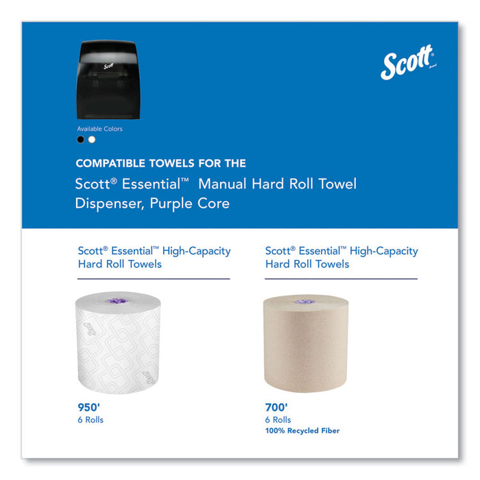 Essential Manual Hard Roll Towel Dispenser, 13.06 x 11 x 16.94, Black